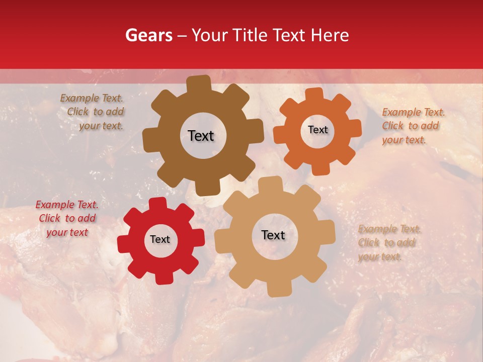 A Plate Of Food With Meat And Vegetables On It PowerPoint Template