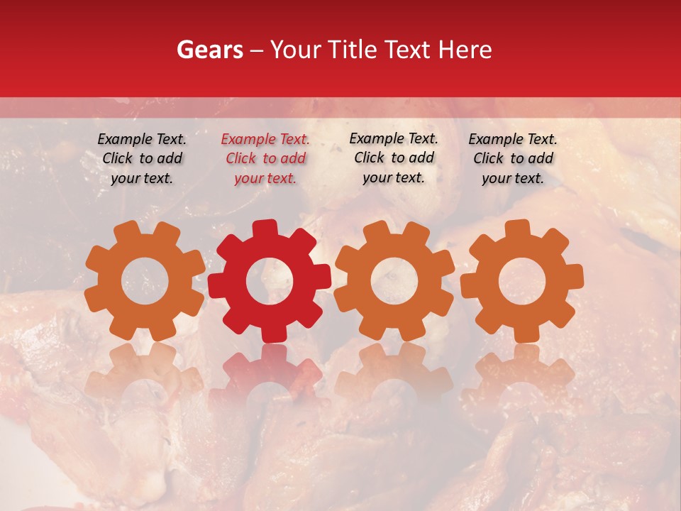 A Plate Of Food With Meat And Vegetables On It PowerPoint Template