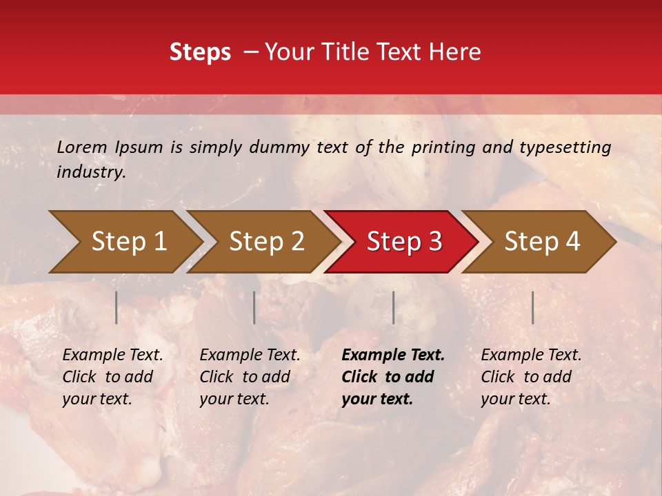 A Plate Of Food With Meat And Vegetables On It PowerPoint Template