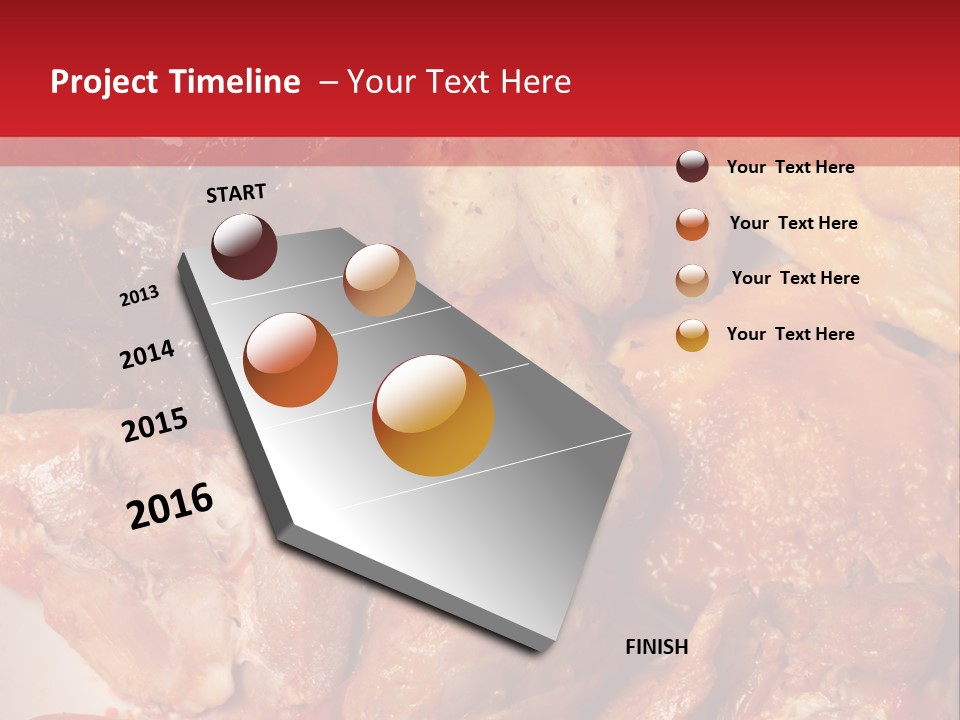 A Plate Of Food With Meat And Vegetables On It PowerPoint Template