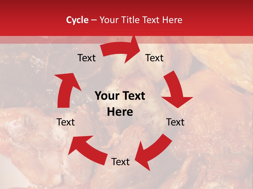 A Plate Of Food With Meat And Vegetables On It PowerPoint Template