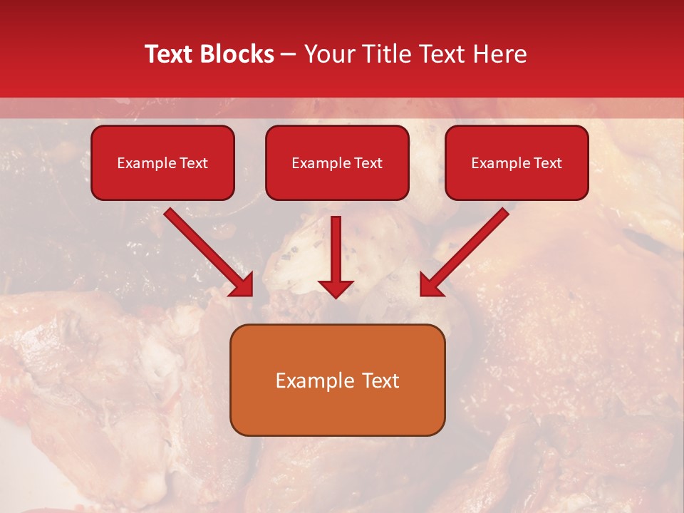 A Plate Of Food With Meat And Vegetables On It PowerPoint Template