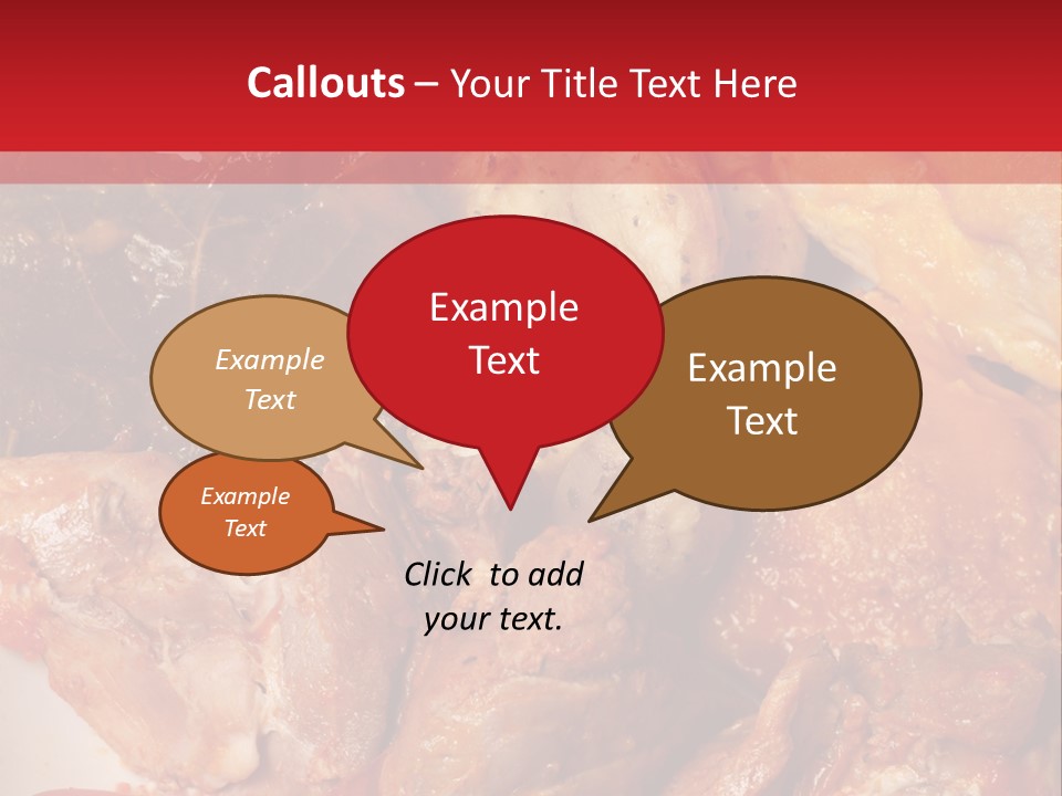 A Plate Of Food With Meat And Vegetables On It PowerPoint Template