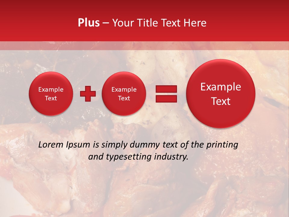 A Plate Of Food With Meat And Vegetables On It PowerPoint Template