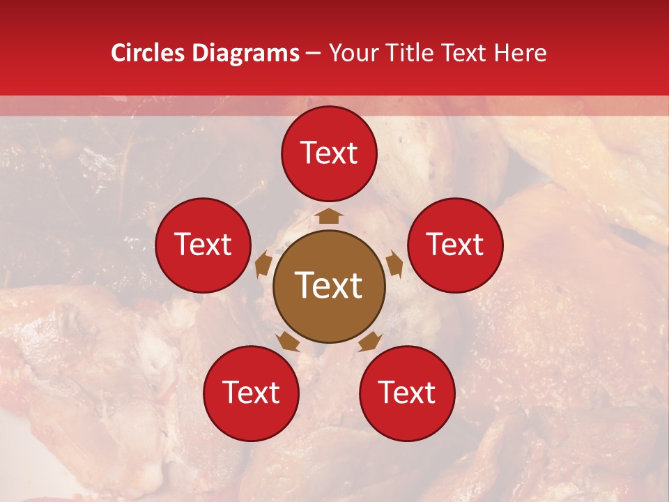 A Plate Of Food With Meat And Vegetables On It PowerPoint Template