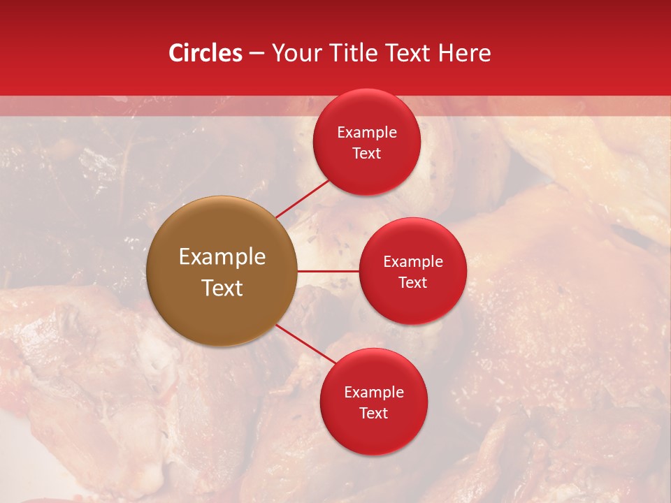 A Plate Of Food With Meat And Vegetables On It PowerPoint Template