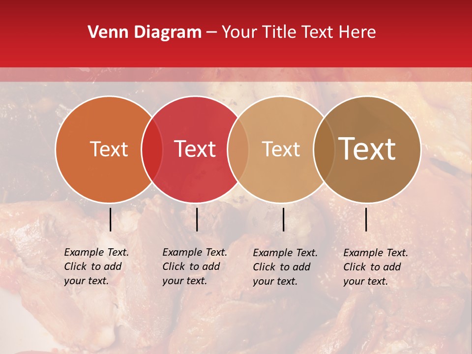 A Plate Of Food With Meat And Vegetables On It PowerPoint Template