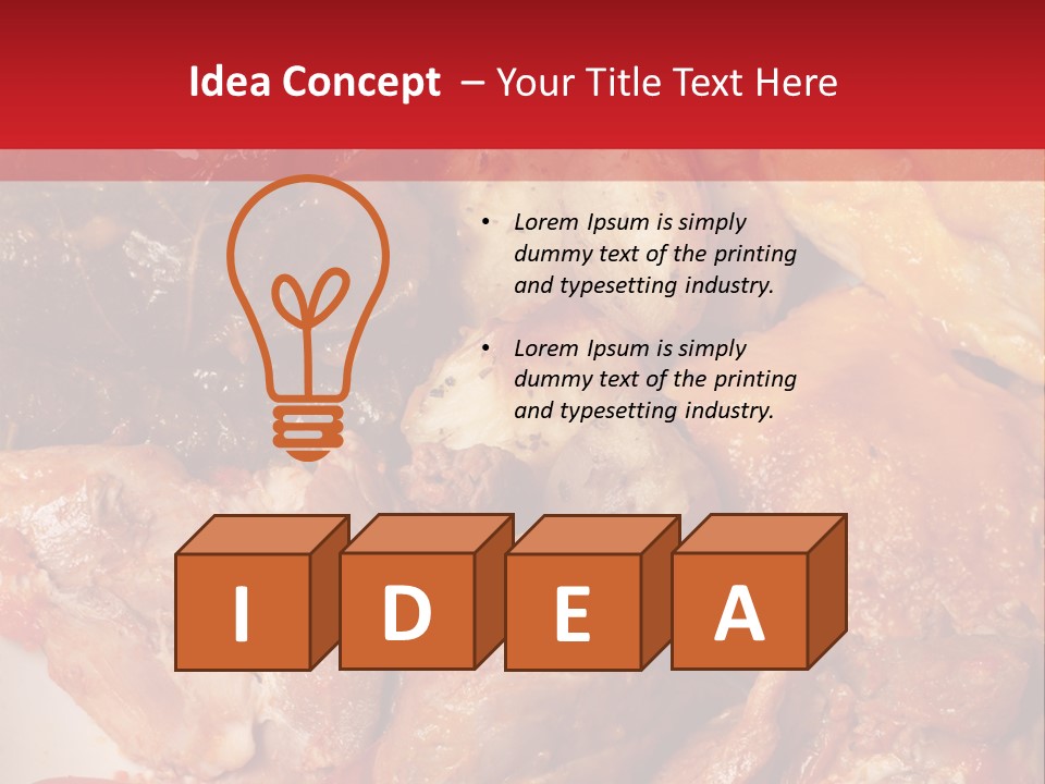 A Plate Of Food With Meat And Vegetables On It PowerPoint Template