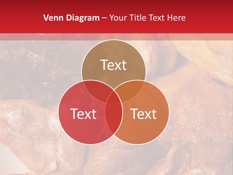 A Plate Of Food With Meat And Vegetables On It PowerPoint Template