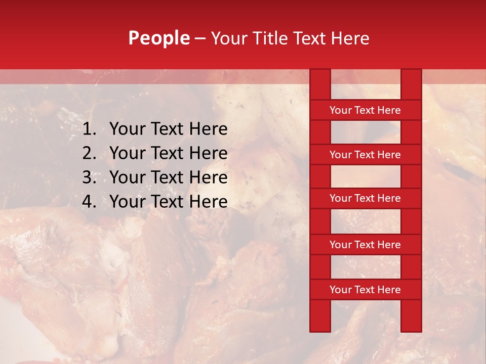A Plate Of Food With Meat And Vegetables On It PowerPoint Template