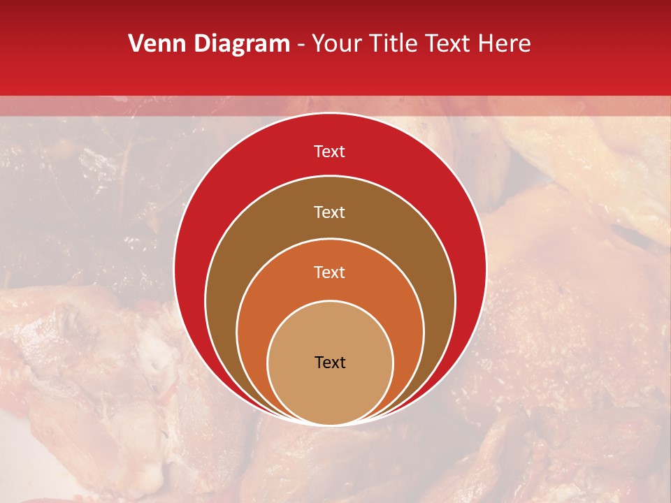 A Plate Of Food With Meat And Vegetables On It PowerPoint Template