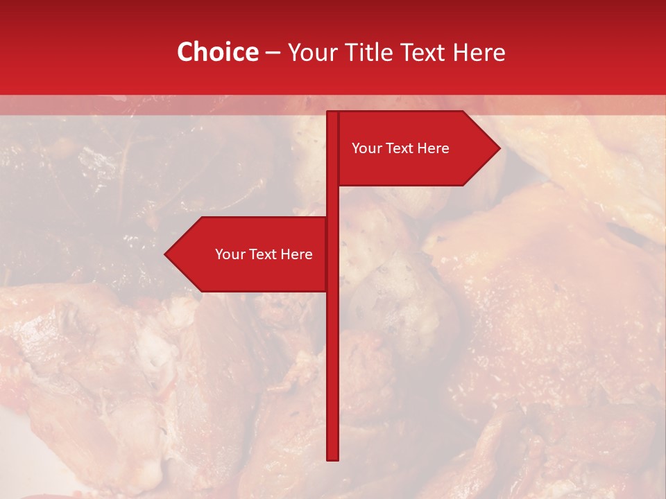 A Plate Of Food With Meat And Vegetables On It PowerPoint Template