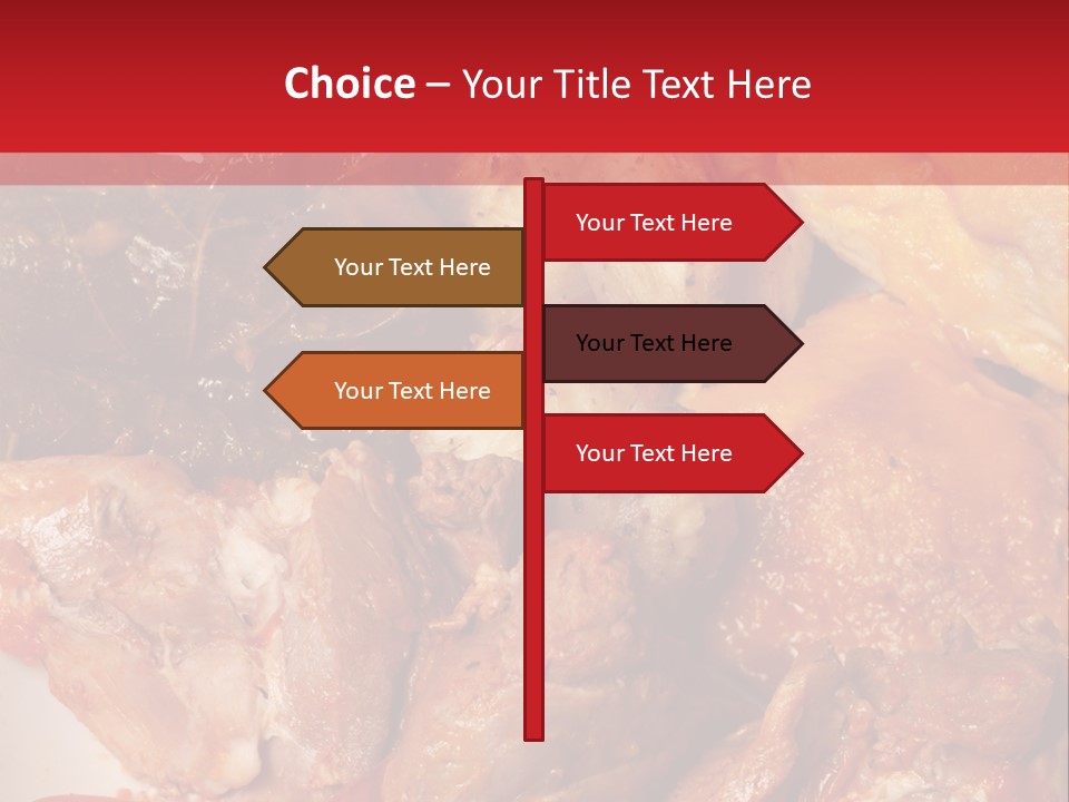 A Plate Of Food With Meat And Vegetables On It PowerPoint Template