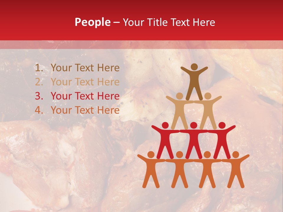 A Plate Of Food With Meat And Vegetables On It PowerPoint Template