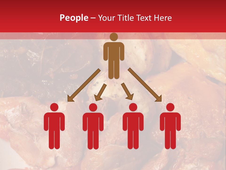 A Plate Of Food With Meat And Vegetables On It PowerPoint Template