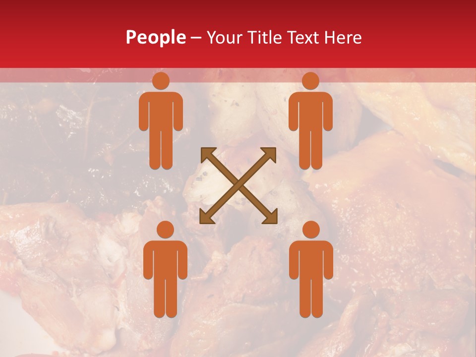 A Plate Of Food With Meat And Vegetables On It PowerPoint Template