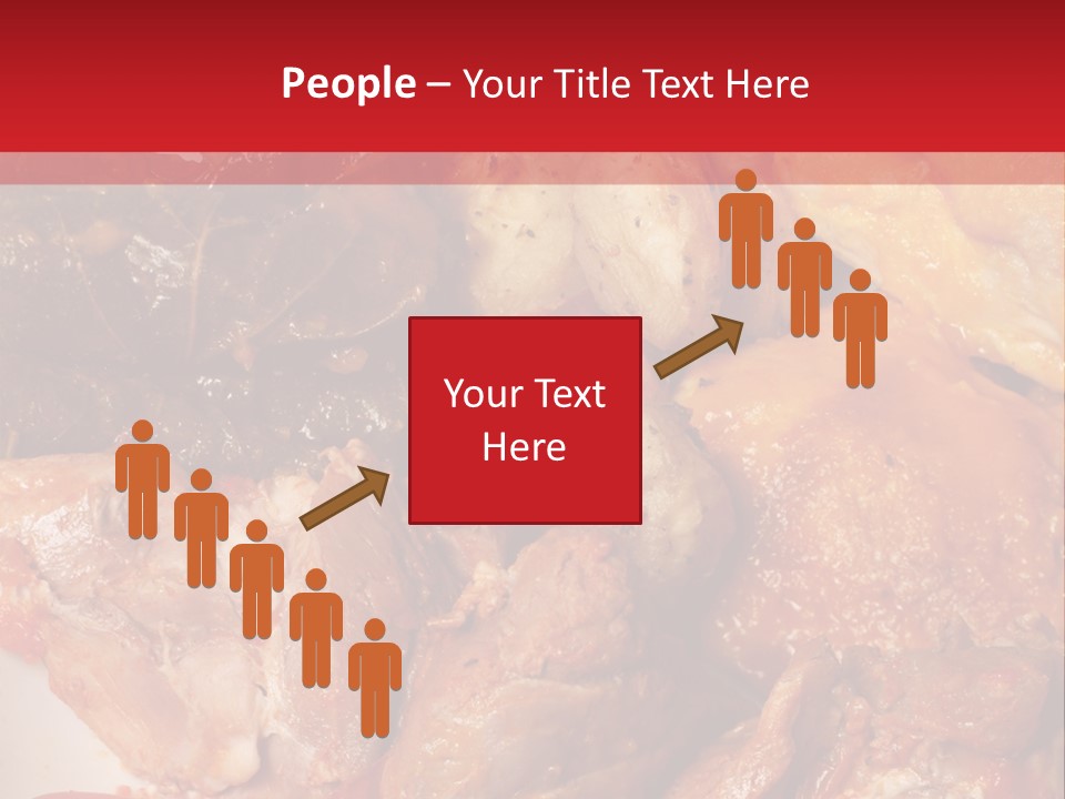 A Plate Of Food With Meat And Vegetables On It PowerPoint Template