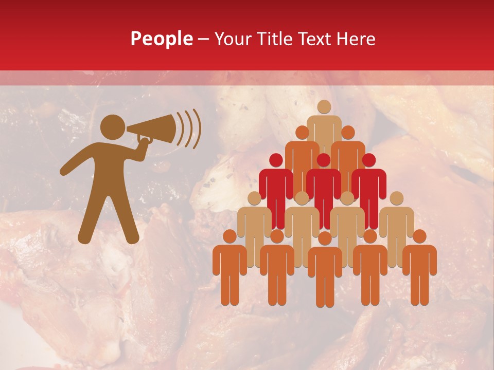 A Plate Of Food With Meat And Vegetables On It PowerPoint Template