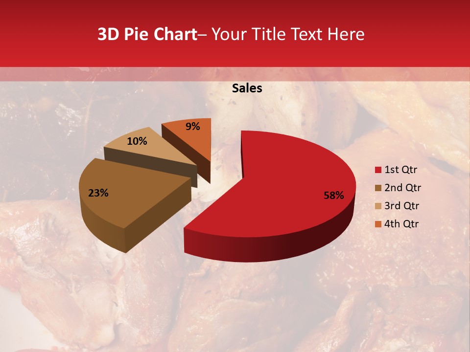 A Plate Of Food With Meat And Vegetables On It PowerPoint Template