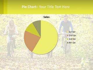 A Family Riding Bikes In The Woods On A Sunny Day PowerPoint Template