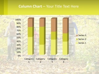 A Family Riding Bikes In The Woods On A Sunny Day PowerPoint Template