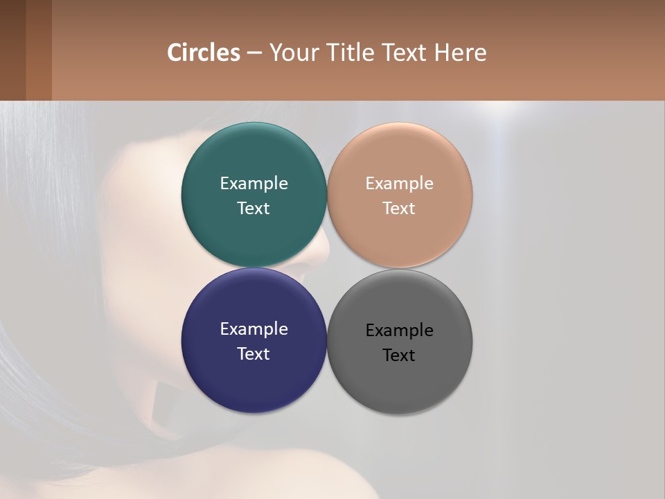 A Woman With Black Hair And Red Lipstick PowerPoint Template