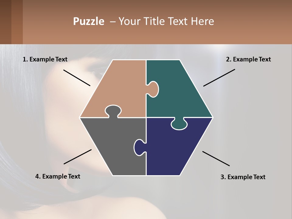 A Woman With Black Hair And Red Lipstick PowerPoint Template