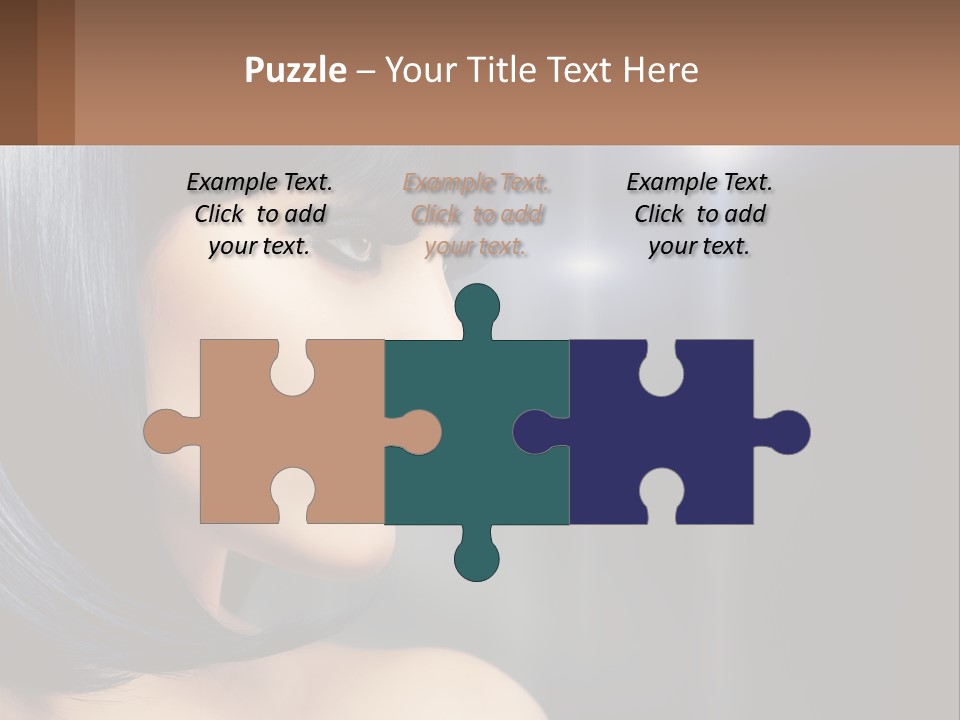 A Woman With Black Hair And Red Lipstick PowerPoint Template