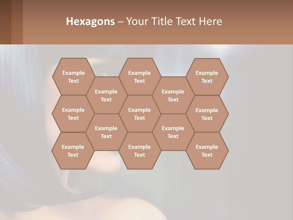 A Woman With Black Hair And Red Lipstick PowerPoint Template