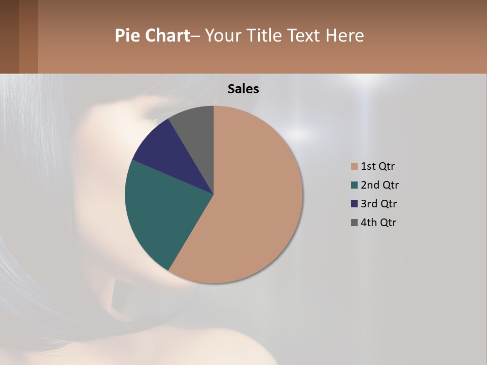 A Woman With Black Hair And Red Lipstick PowerPoint Template