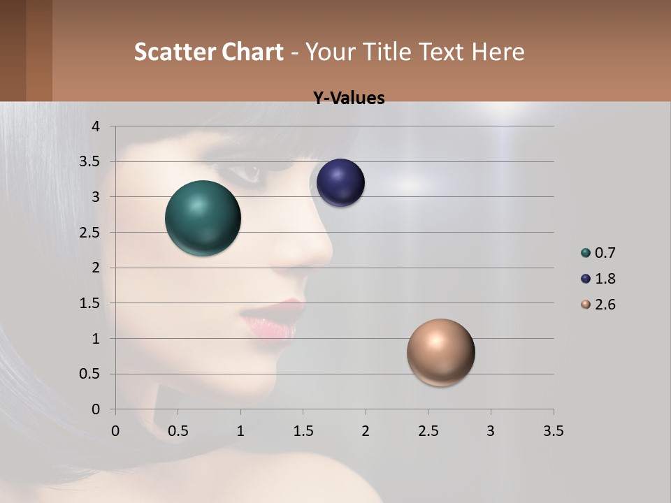 A Woman With Black Hair And Red Lipstick PowerPoint Template