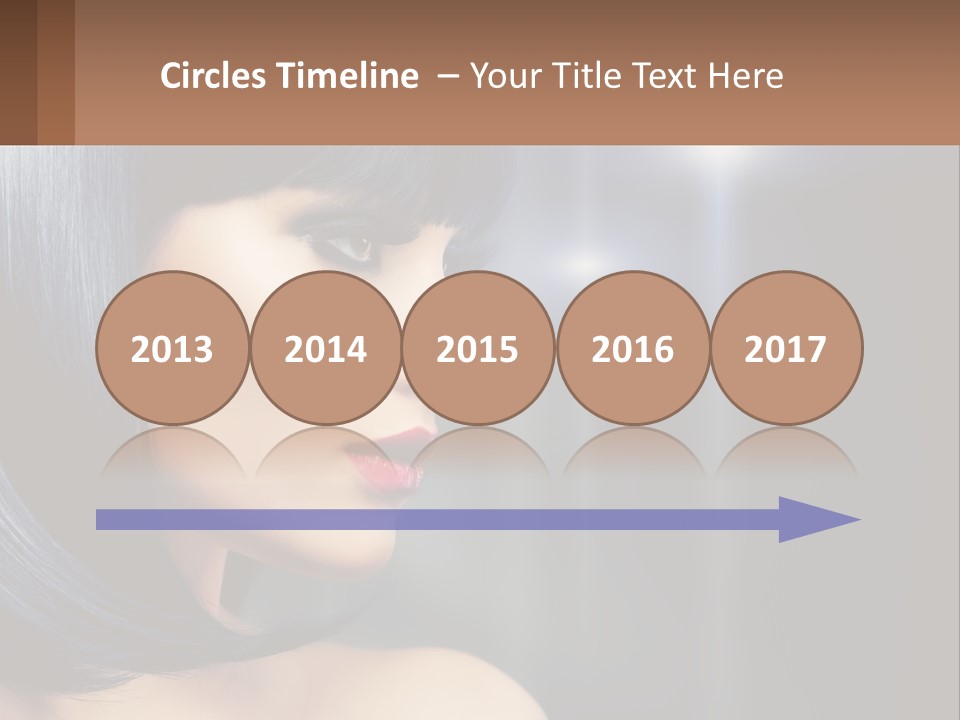 A Woman With Black Hair And Red Lipstick PowerPoint Template