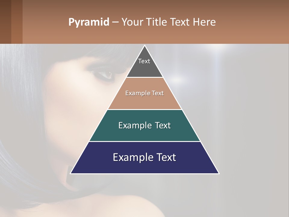 A Woman With Black Hair And Red Lipstick PowerPoint Template