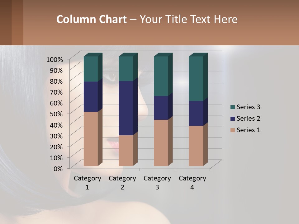 A Woman With Black Hair And Red Lipstick PowerPoint Template