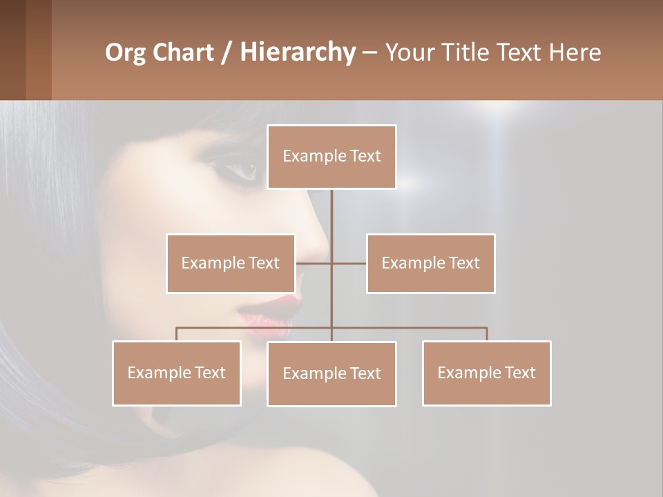 A Woman With Black Hair And Red Lipstick PowerPoint Template