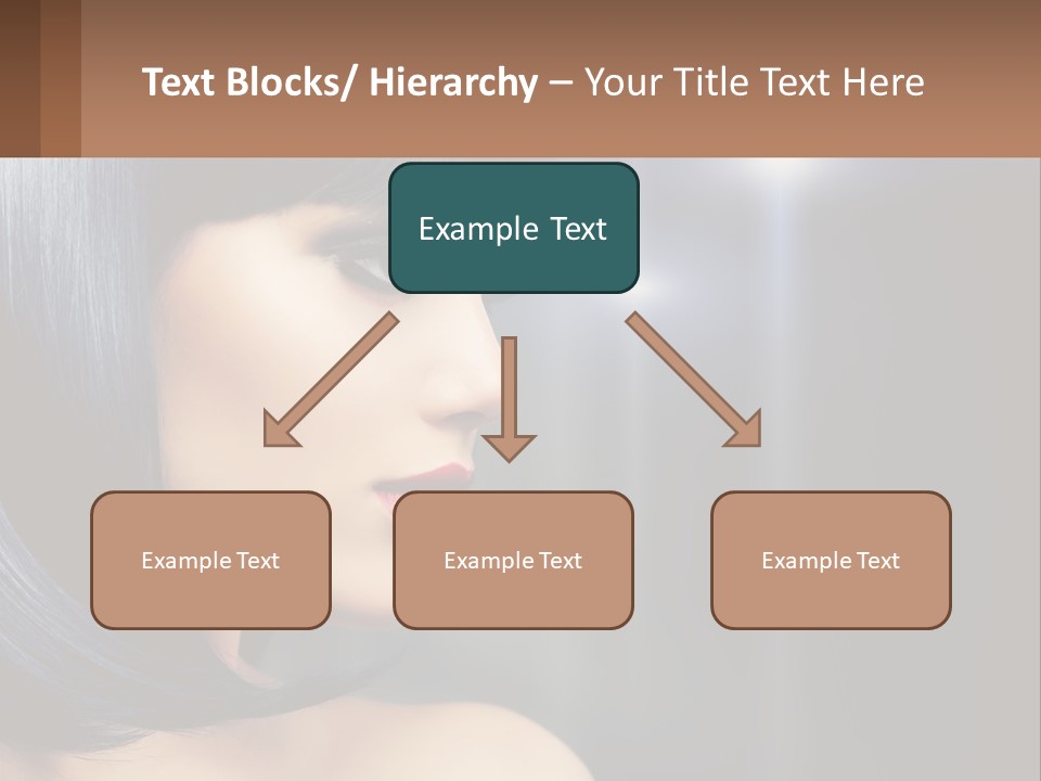 A Woman With Black Hair And Red Lipstick PowerPoint Template