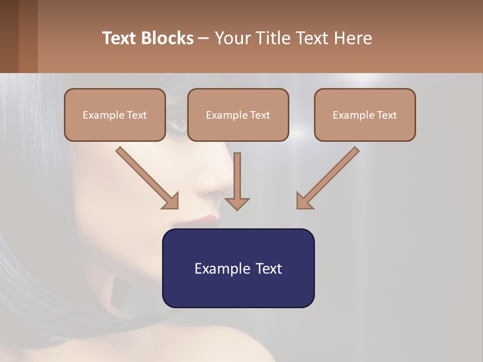 A Woman With Black Hair And Red Lipstick PowerPoint Template