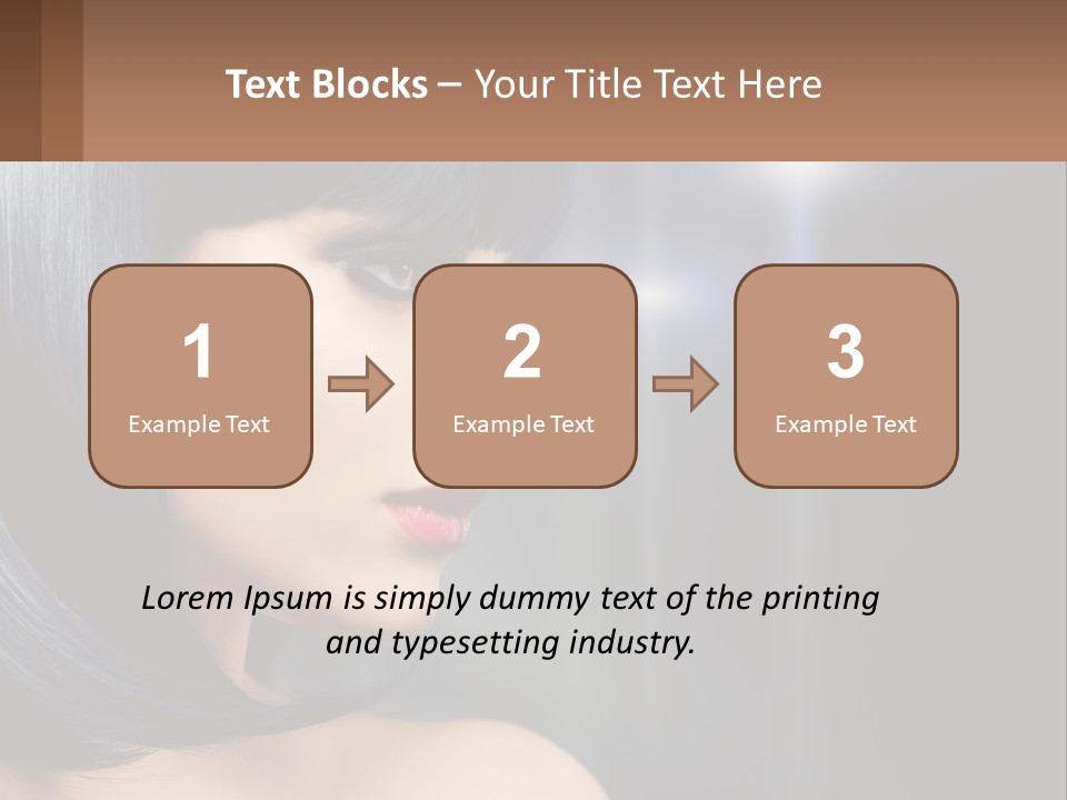 A Woman With Black Hair And Red Lipstick PowerPoint Template