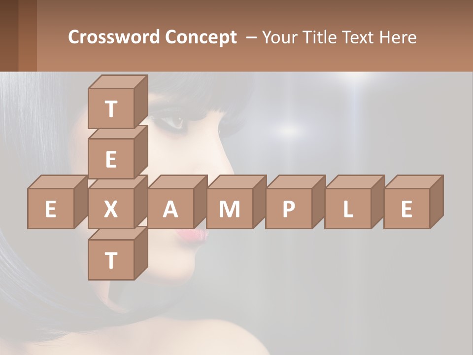 A Woman With Black Hair And Red Lipstick PowerPoint Template