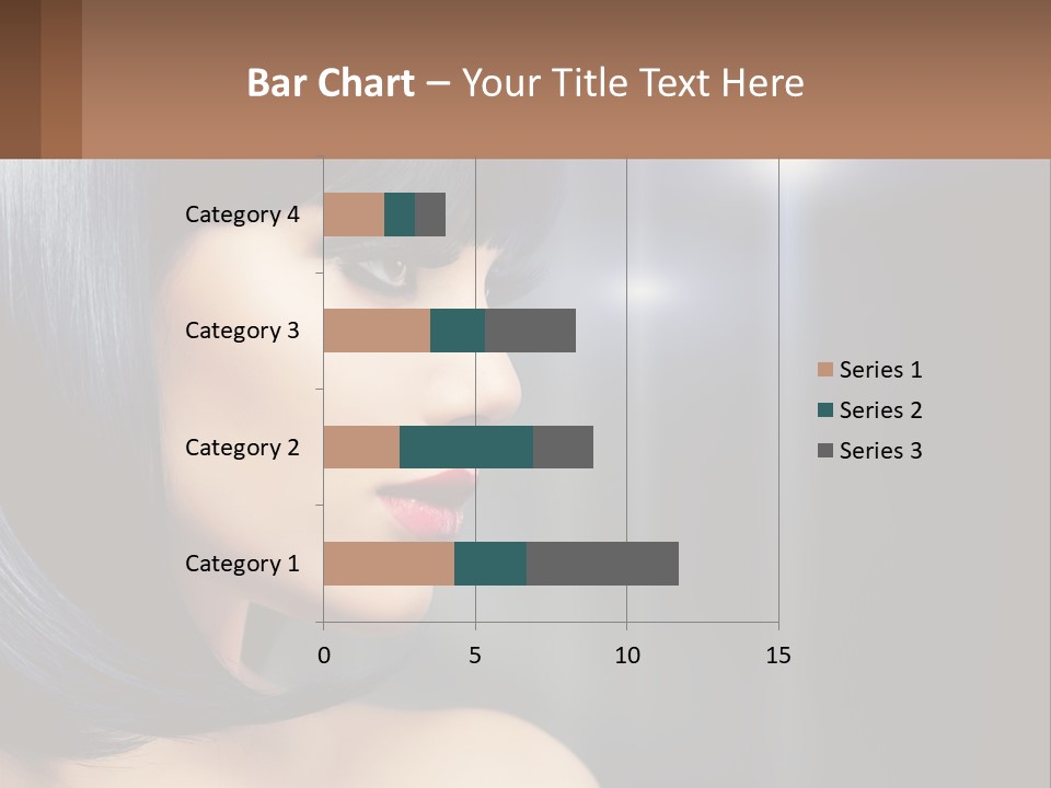 A Woman With Black Hair And Red Lipstick PowerPoint Template