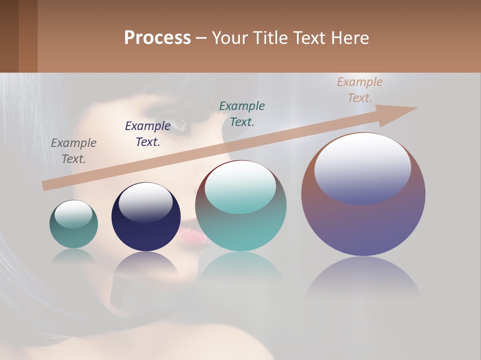 A Woman With Black Hair And Red Lipstick PowerPoint Template