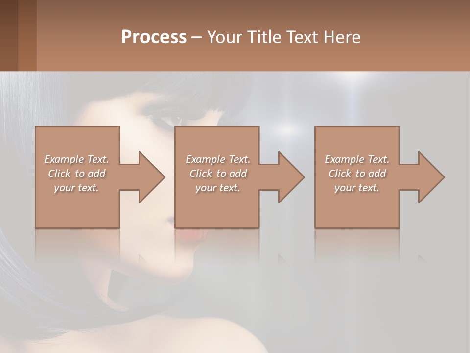 A Woman With Black Hair And Red Lipstick PowerPoint Template