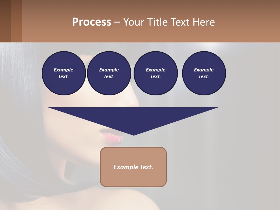 A Woman With Black Hair And Red Lipstick PowerPoint Template