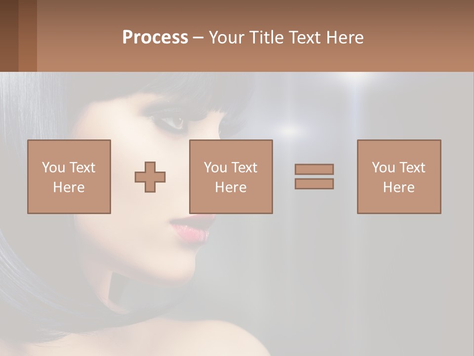 A Woman With Black Hair And Red Lipstick PowerPoint Template