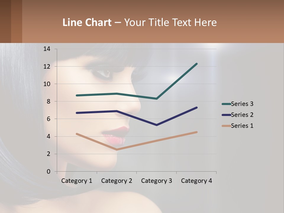 A Woman With Black Hair And Red Lipstick PowerPoint Template