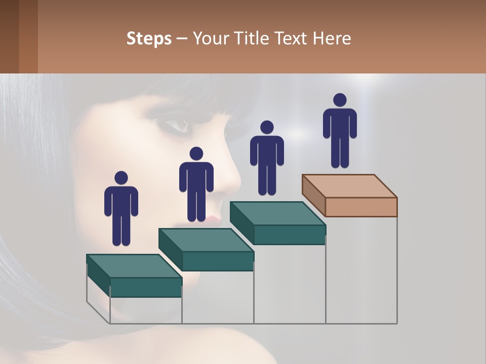 A Woman With Black Hair And Red Lipstick PowerPoint Template