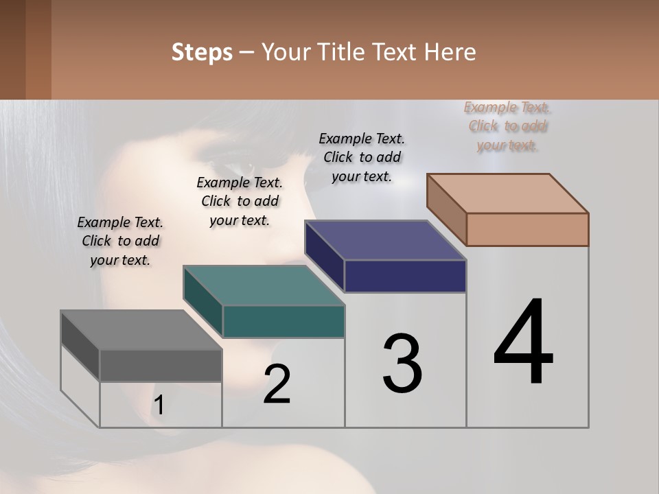 A Woman With Black Hair And Red Lipstick PowerPoint Template