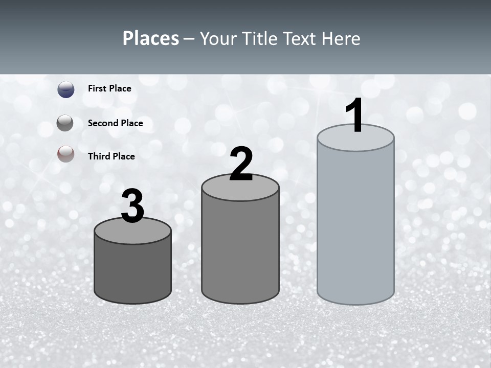 A Silver Glitter Background With A Place For The Name Of The Presentation PowerPoint Template