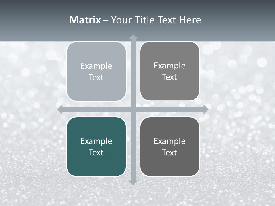 A Silver Glitter Background With A Place For The Name Of The Presentation PowerPoint Template