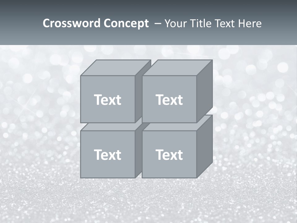 A Silver Glitter Background With A Place For The Name Of The Presentation PowerPoint Template